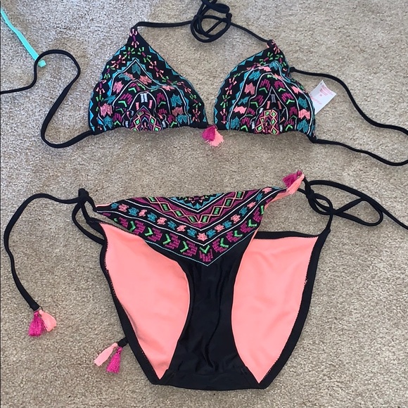 Other - Embroidered two piece bikini